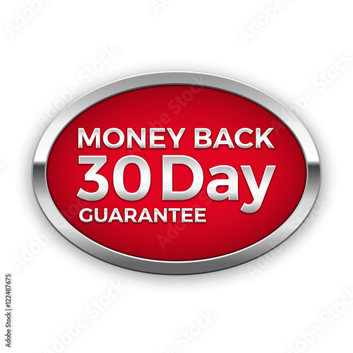 30 day money back guarantee badge, vector