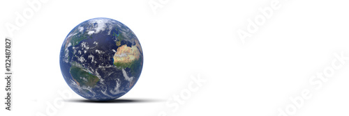 Fototapeta Naklejka Na Ścianę i Meble -  Earth, showing Africa, Europe, North America, South America and North Pole