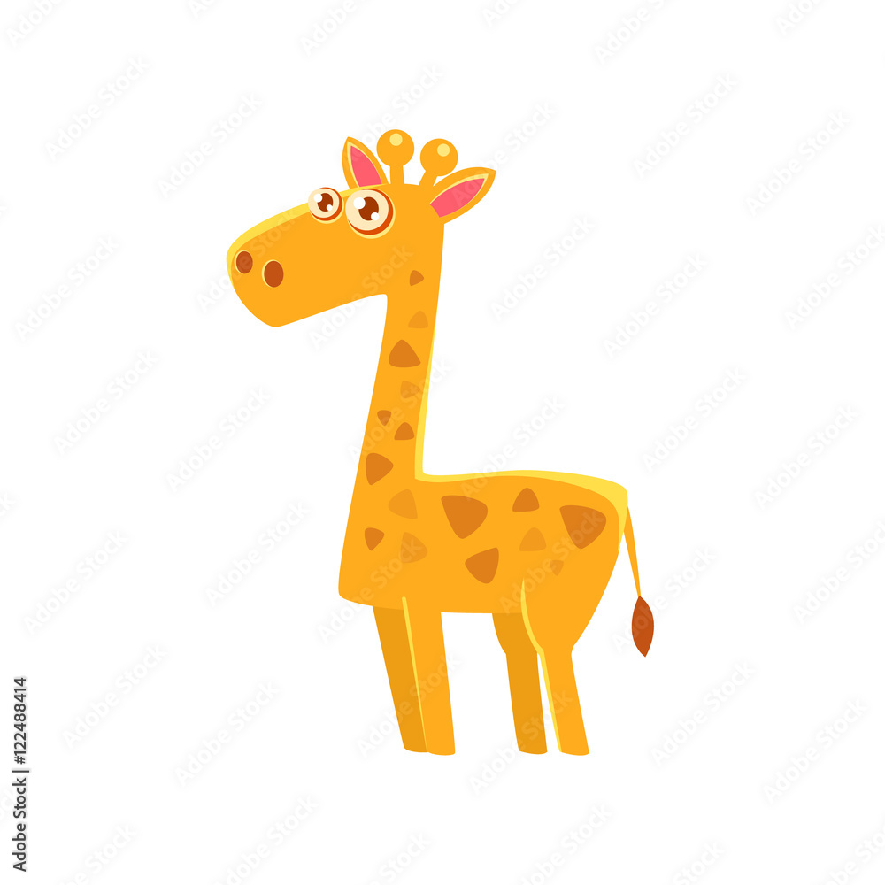 Fototapeta premium Giraffe Toy Exotic Animal Drawing