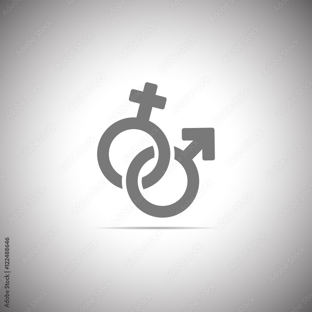Female and male romantic icon. Female and male sign. Gender icon. Female and male romantic icon. Female and male sign. Gender icon.