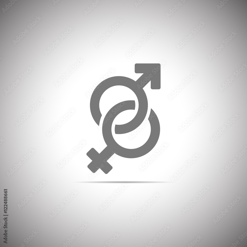 Female and male romantic icon. Female and male sign. Gender icon. Female and male romantic icon. Female and male sign. Gender icon.