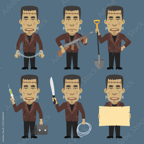 Monster Holding Shovel Machine Paper