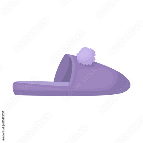 Slippers icon in cartoon style isolated on white background. Shoes symbol stock vector illustration.