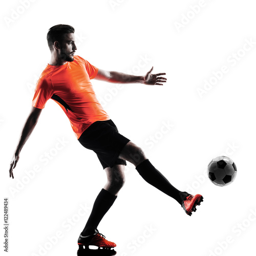 Soccer player Man Isolated silhouette © snaptitude