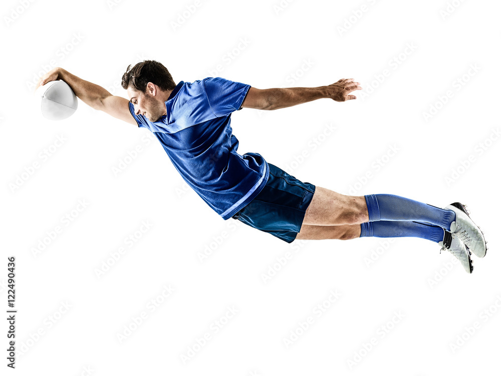 Fototapeta rugby player man isolated
