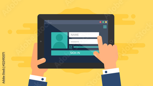 Web Template of Tablet Login Form