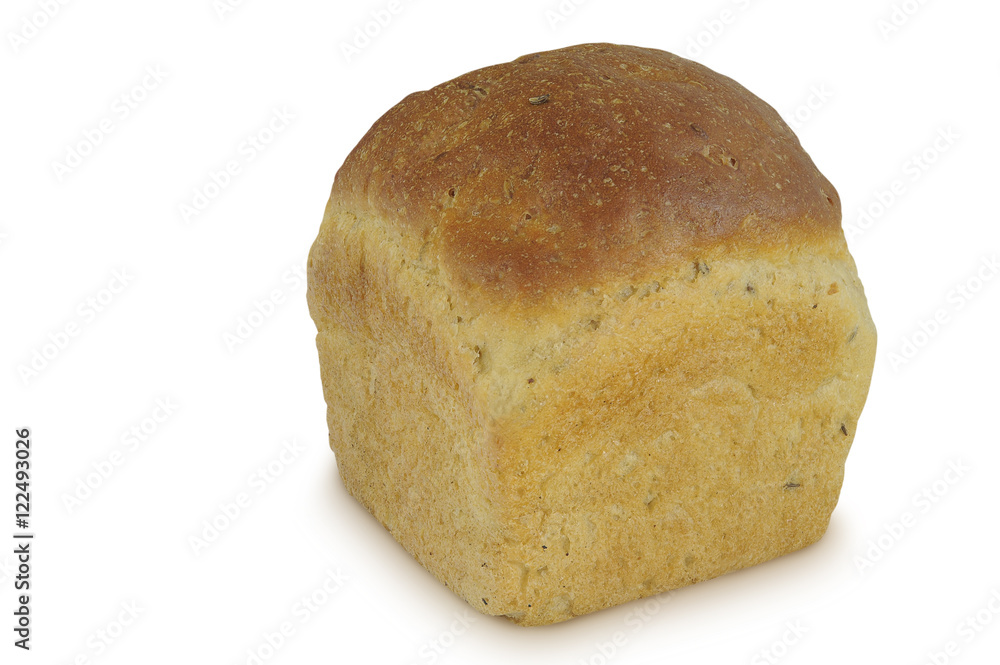 Brick of bread isolated on white background Brick of bread isolated on white background