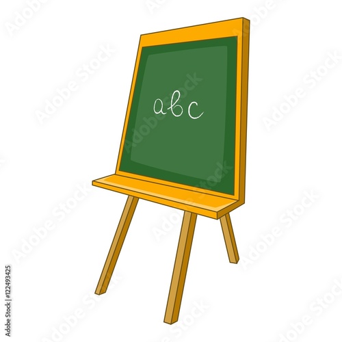 Green chalkboard icon in cartoon style isolated on white background vector illustration