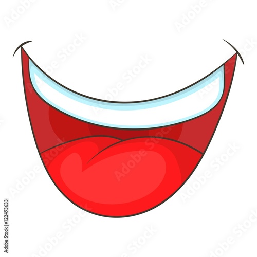 Mouth clown icon in cartoon style isolated on white background vector illustration