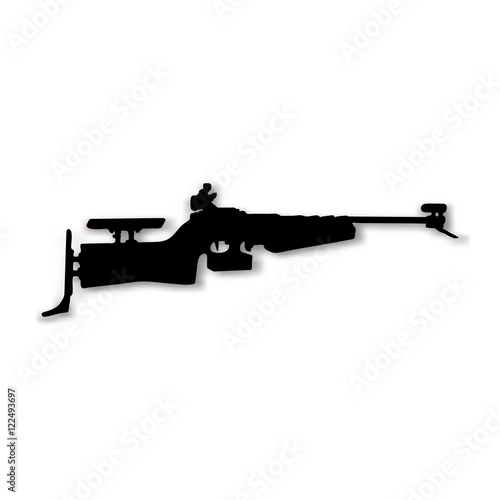 Black icon biathlon rifle