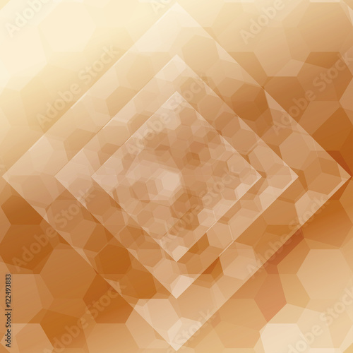 brown color hexagonal, rhombus pattern. vector illustration.