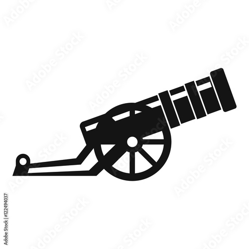 Cannon icon in simple style on a white background vector illustration