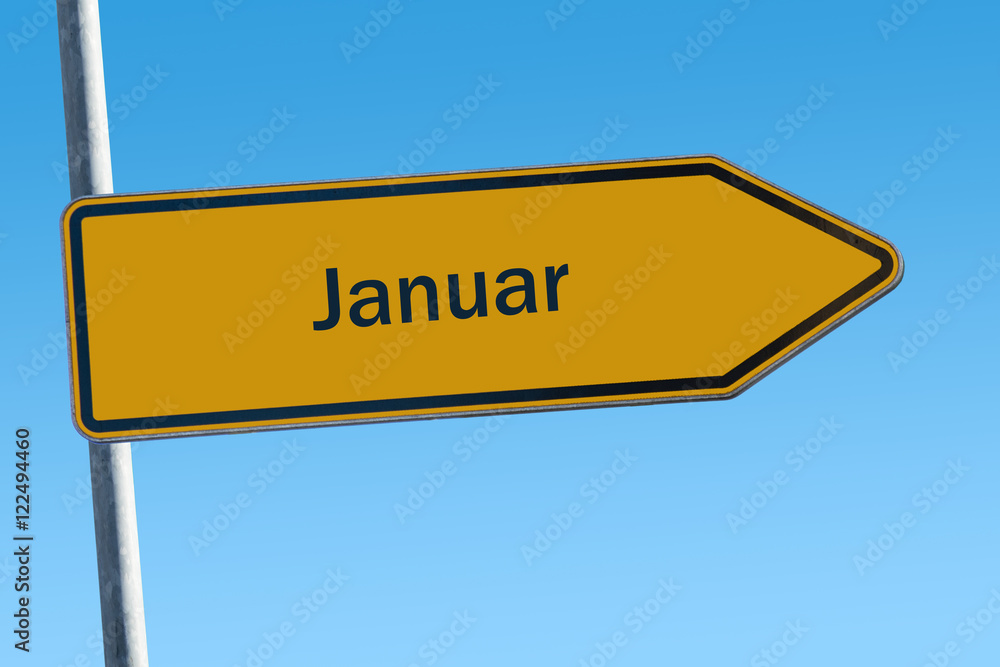 Fototapeta premium Schild 65 - Januar