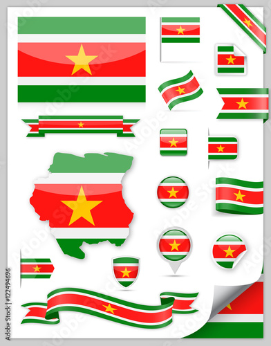 Free Download Suriname Flag Set - Vector Collection - GFXLoad