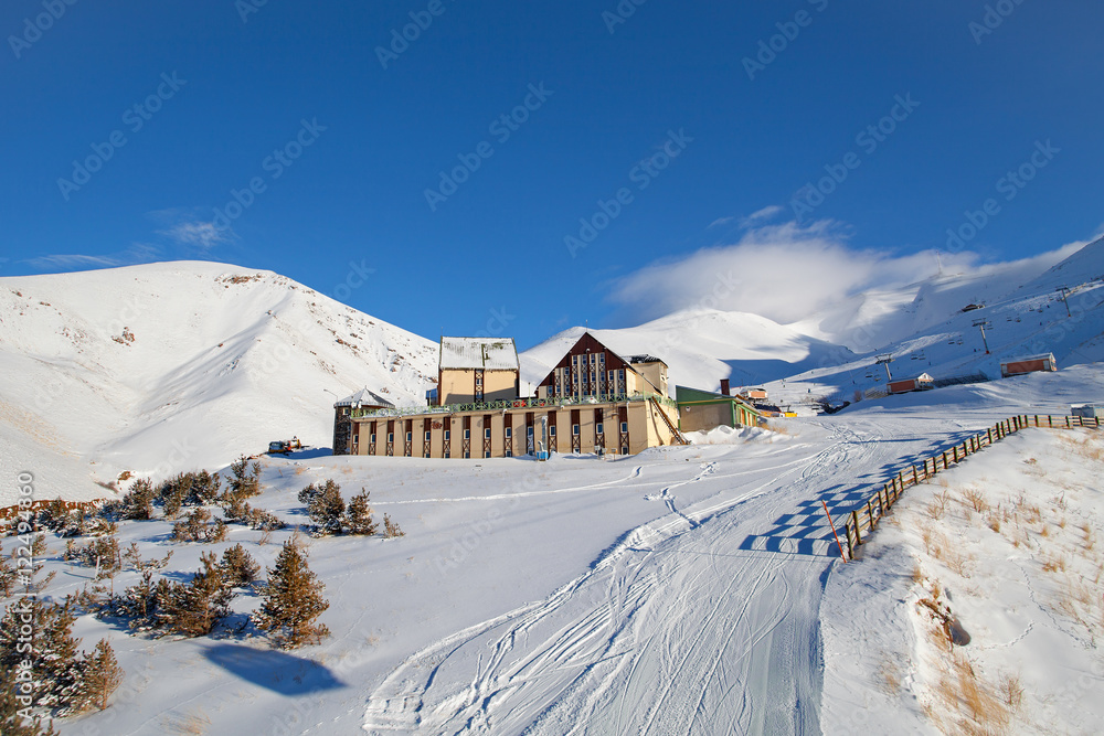 Palandoken Mountain ski Resort nearby Erzurum, Turkey