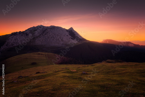 Anboto mountain at sunrise