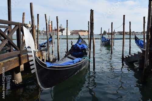 Gondolas in Venice Grand Canal