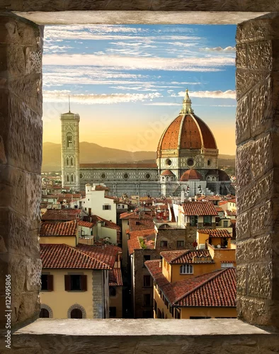 Fototapeta Florencja z okna