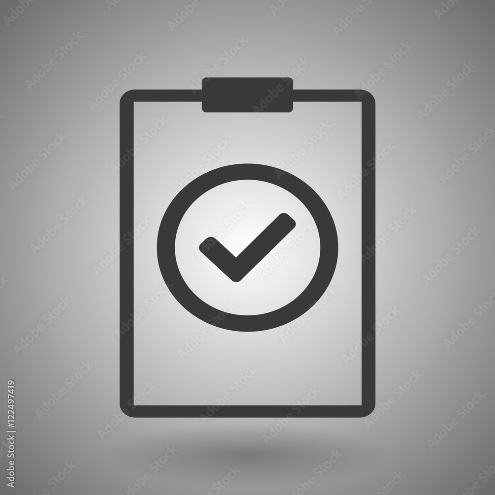 checklist icon. linear web icons on a gray background vector illustration checklist icon. linear web icons on a gray background vector illustration
