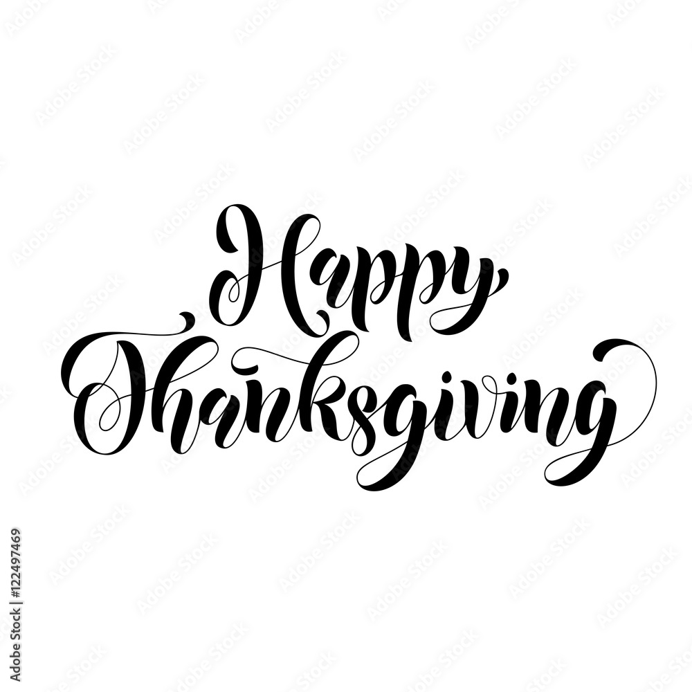 Happy Thanksgiving lettering greeting card