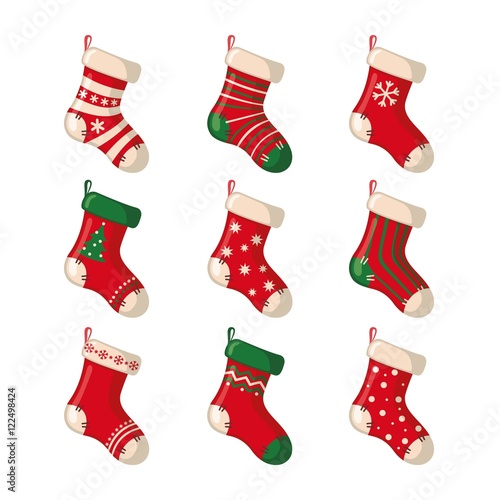 Set of cute Christmas socks.