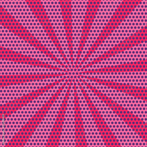 Abstract Creative concept vector comics pop art style blank layout template with clouds beams and isolated dots pattern on background. For Web and Mobile Applications, illustration template design