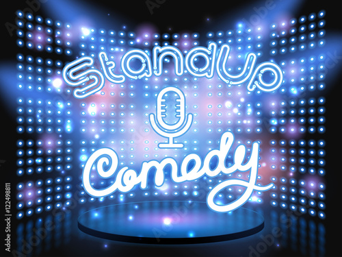stand up comedy light wall
