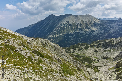 View from Banderitsa pass to Todorka peak, Pirin Mountain, Bulgaria