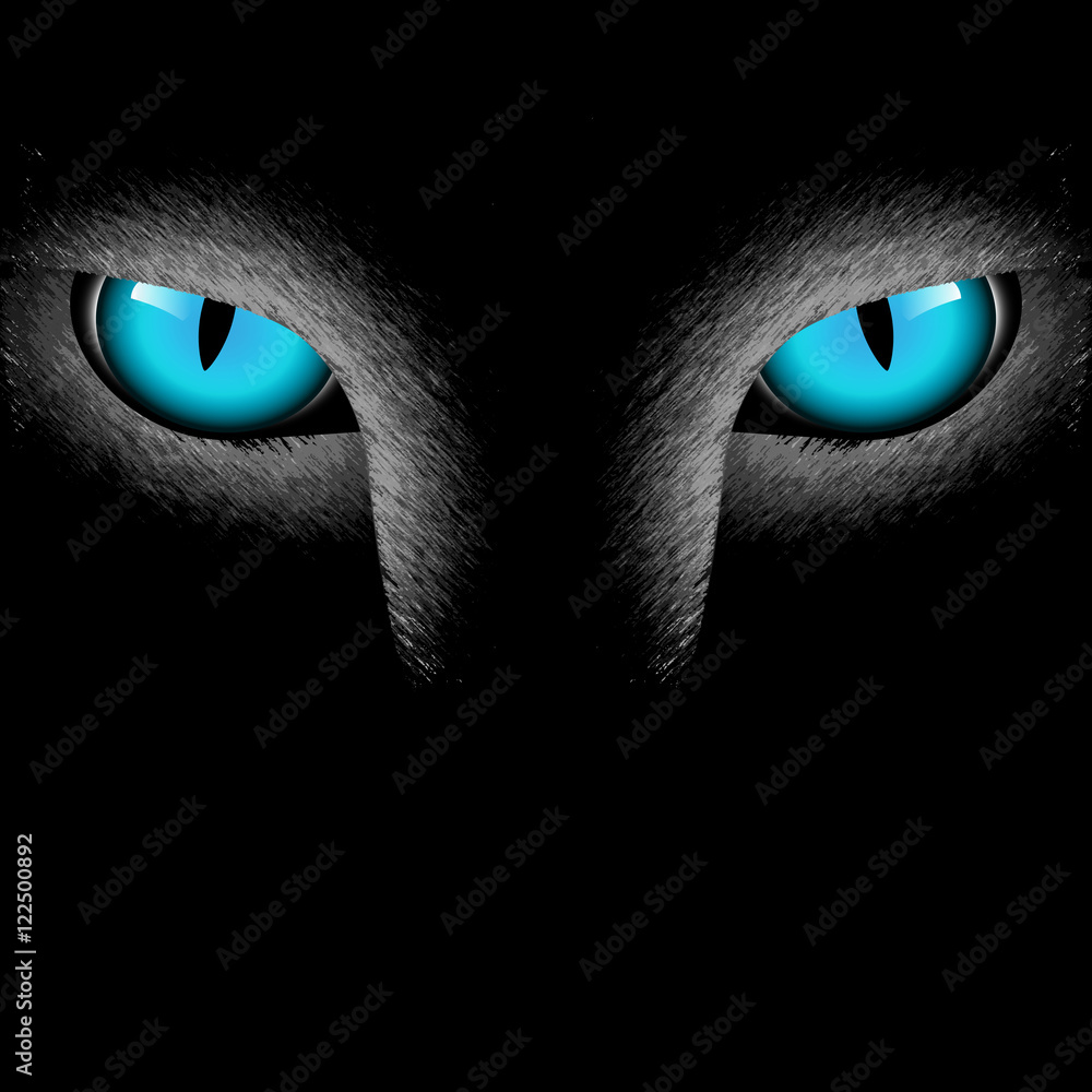 Cat eyes background, realistick vector
