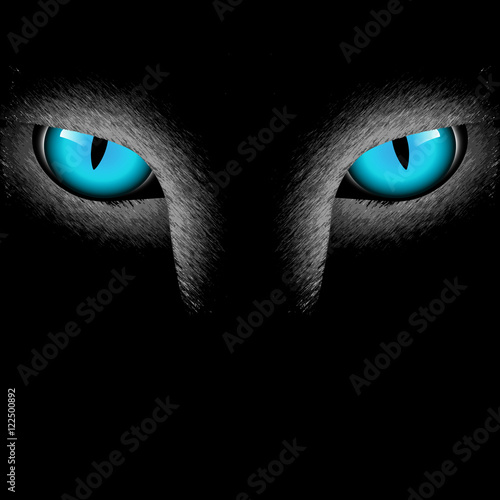 Cat eyes background, realistick vector