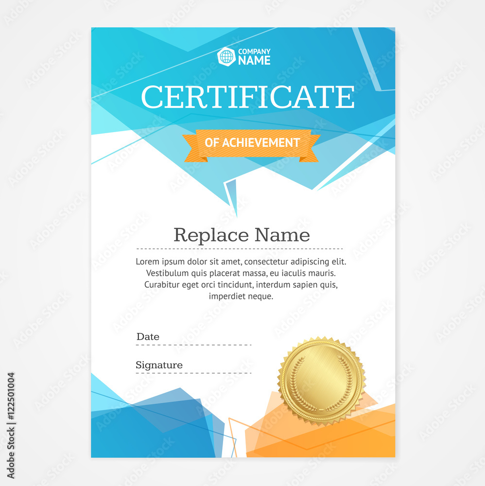 Obraz premium Certificate Vertical Template. Vector