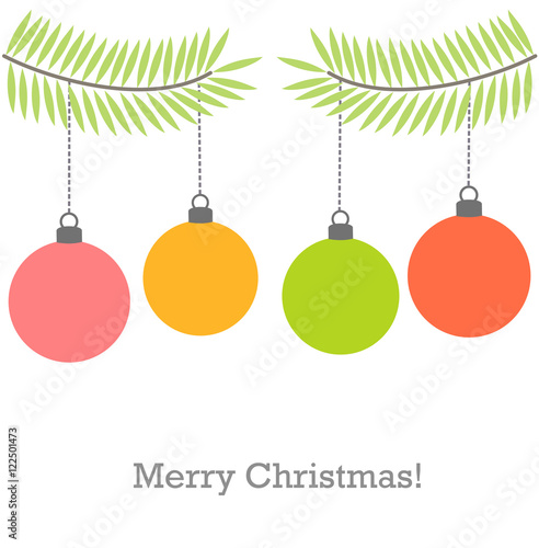 Christmas baubles vector