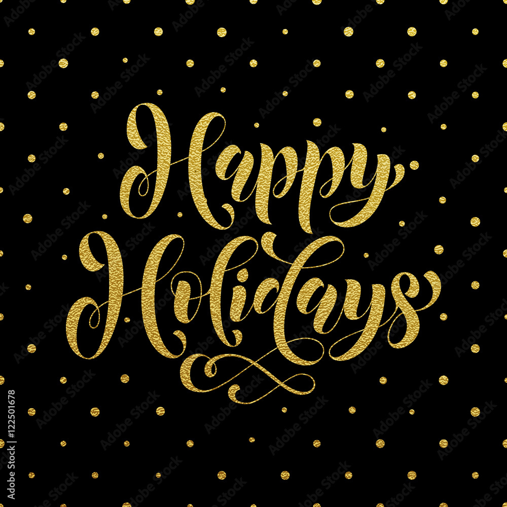 Happy Holidays lettering greeting card Happy Holidays lettering greeting card