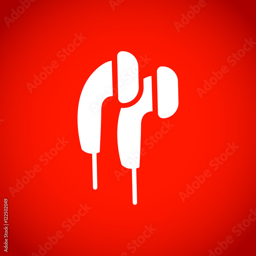 Headphones icon stock vector illustration flat design