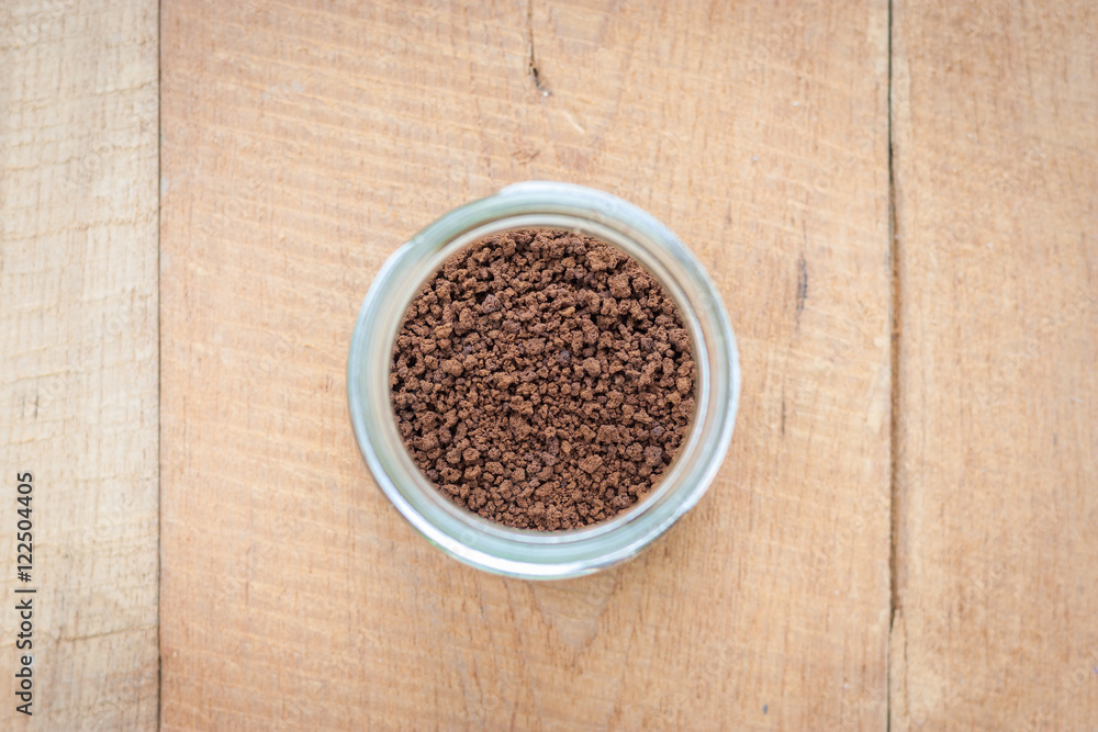Instant coffee in glass bottles Instant coffee in glass bottles