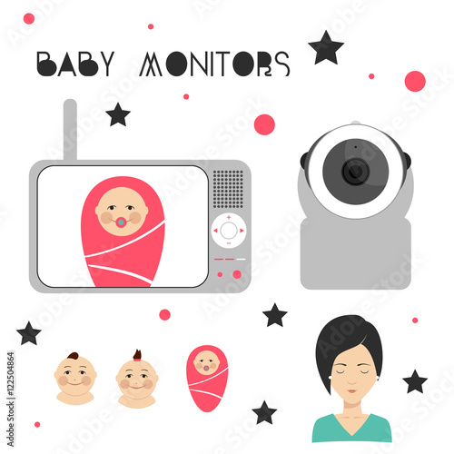 Baby monitors design element.