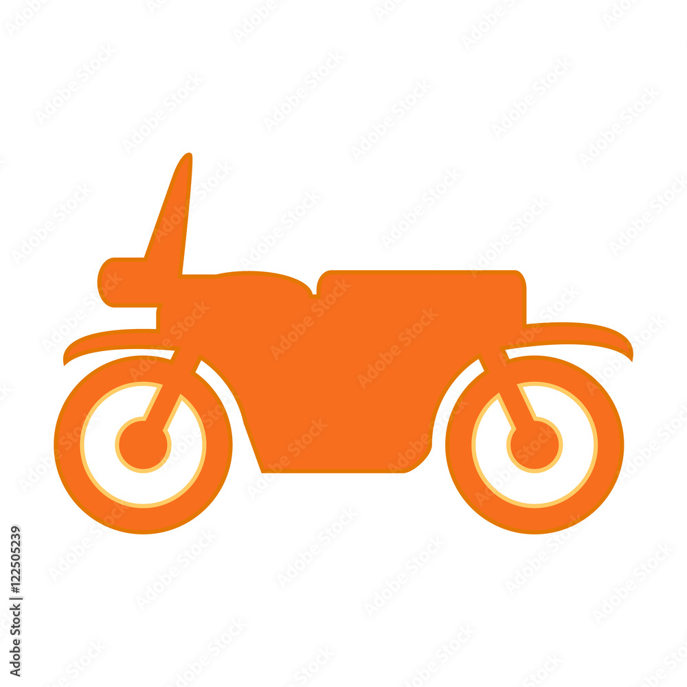 Motorcycle symbol icon on white. Motorcycle symbol icon on white.