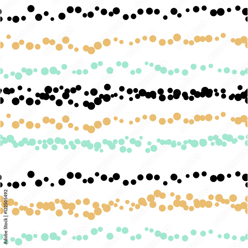Obraz premium Dotted lines vector seamless pattern. Grunge texture