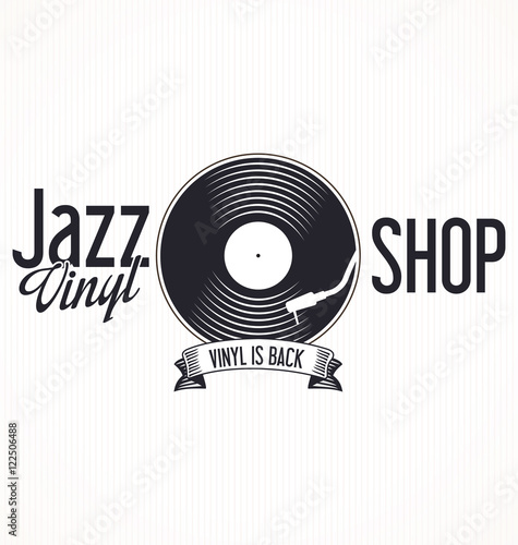 Jazz vinyl record retro background 