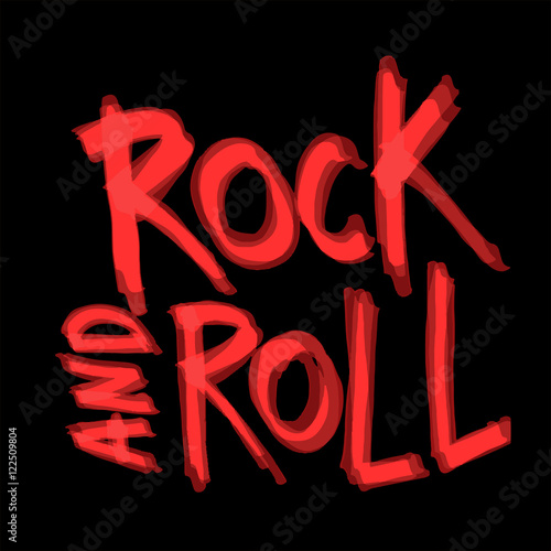 Rock and roll background design. Vector illustration.