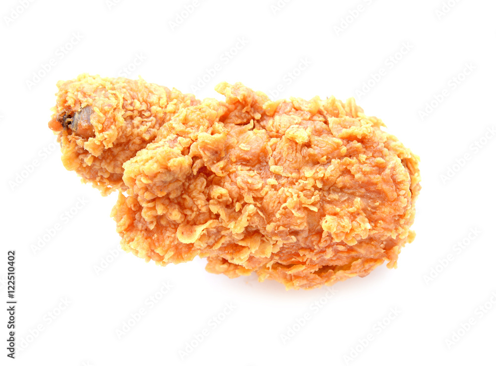 Fried chicken isolated white background Fried chicken isolated white background