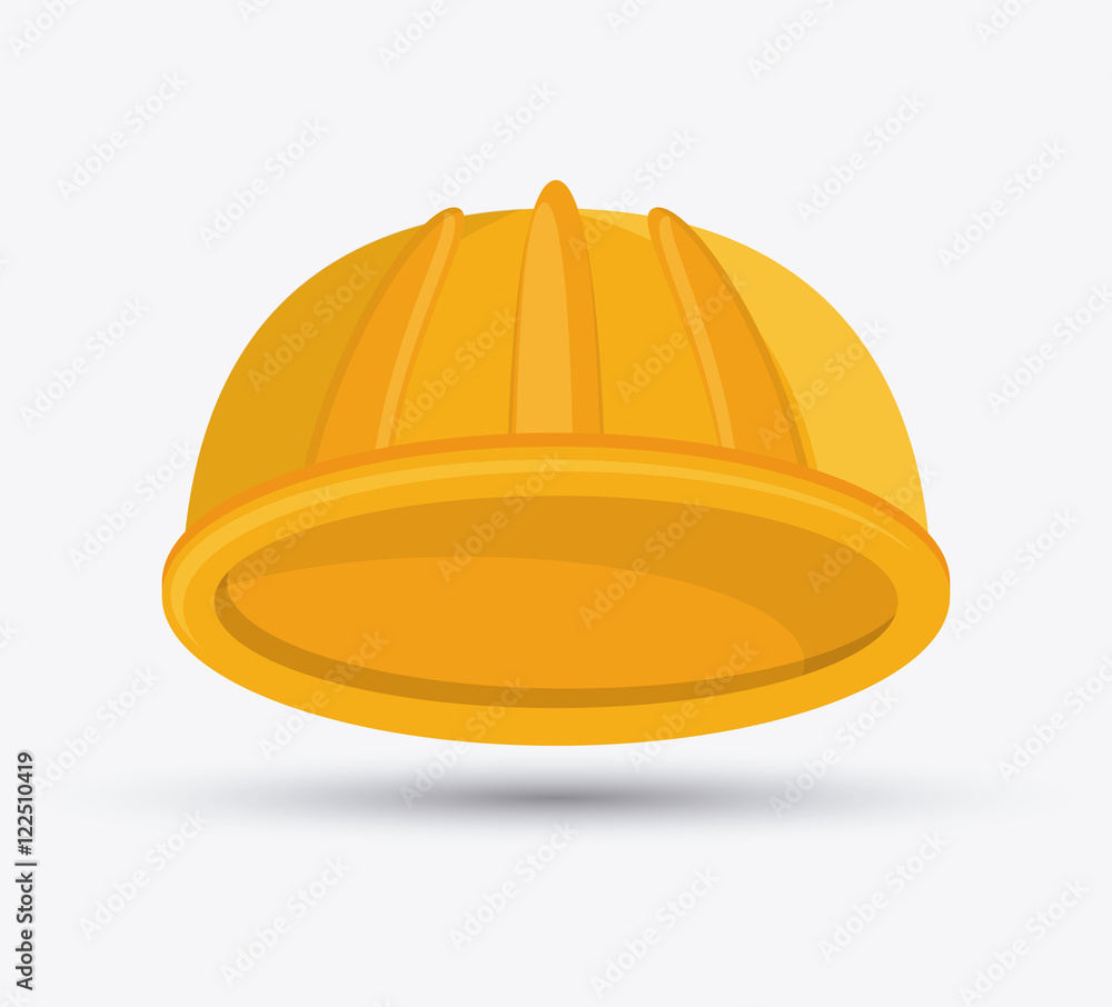 hard hat icon. Accessory cloth costume and wear theme. Colorful and isolated design. Vector illustration hard hat icon. Accessory cloth costume and wear theme. Colorful and isolated design. Vector illustration