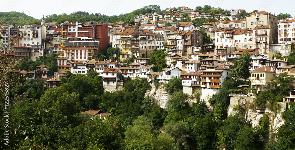 Veliko Tarnovo in Bulgaria. Famous town located on three hills. 