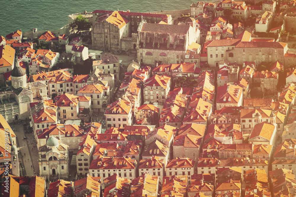 Rooftop view on old town of Dubrovnik, Croatia Rooftop view on old town of Dubrovnik, Croatia