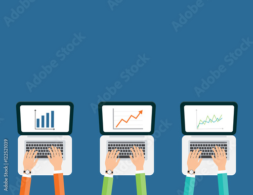 business analytic graph report . business investment planning