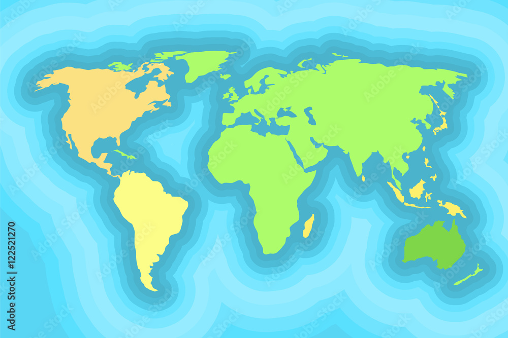 World map for kids wallpaper design vector illustration
