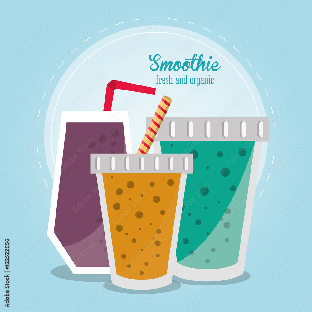 Smoothie drink icon. Summer fresh and organic theme. Colorful design. Vector illustration Smoothie drink icon. Summer fresh and organic theme. Colorful design. Vector illustration