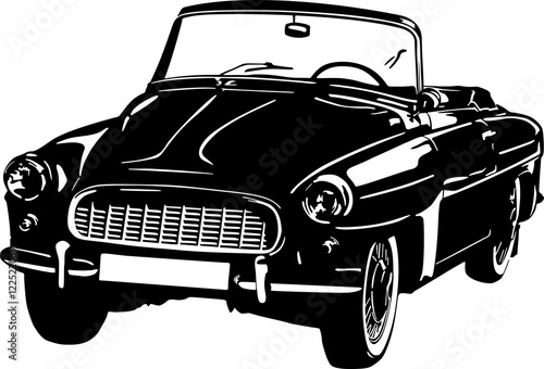 Black and white car icon photo