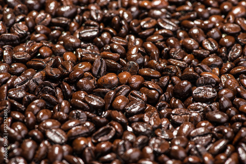 Coffee beans. Roasted coffee beans background.