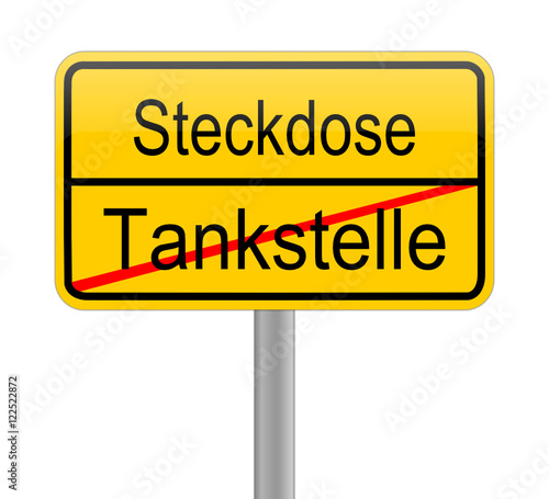 e-Mobility street sign - in german